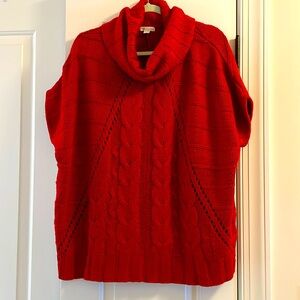 Poncho Sweater Turtleneck